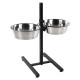 Flamingo Otis+ H-Stand миски для собак на штативе, 2 шт х 3.95 л - фото 1