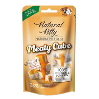 Natural Kitty Meaty Cube 100% Chicken & Pumpkin ласощі для котів та собак з куркою, 60 гр