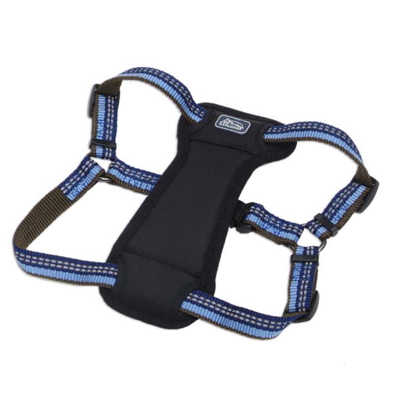 Coastal K9 Explorer Harness шлейка для собак светоотражающая, 50-76 см, синий