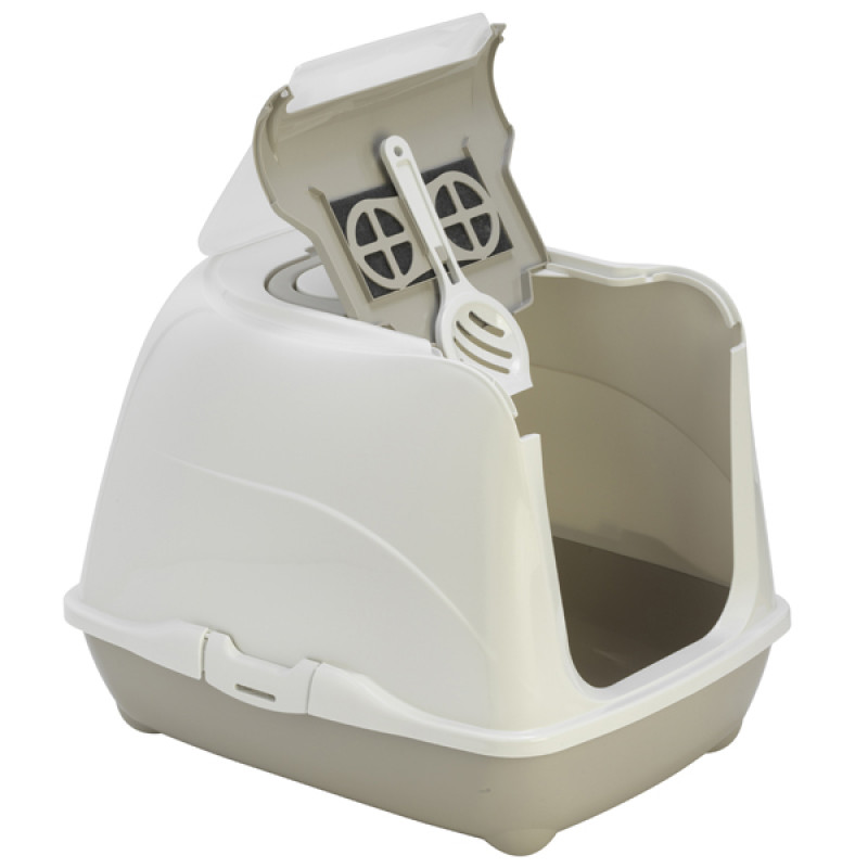 Moderna Flip Cat туалет закритий для котів, 58 см х 45 см х 42 см, сірий