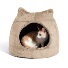 Outward Hound Best Friends Donut Shag Meow Hut будиночок для котів та собак, бежевий, 43 см х 43 см х 43 см