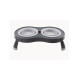 Dexas Double Elevated Feeder миска двойная на складной подставке, 2 шт х 600 мл, серая - фото 1