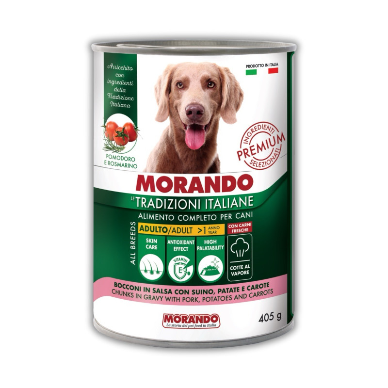 Morando Tradizioni влажный корм для собак со свининой и картофелем, 405 гр