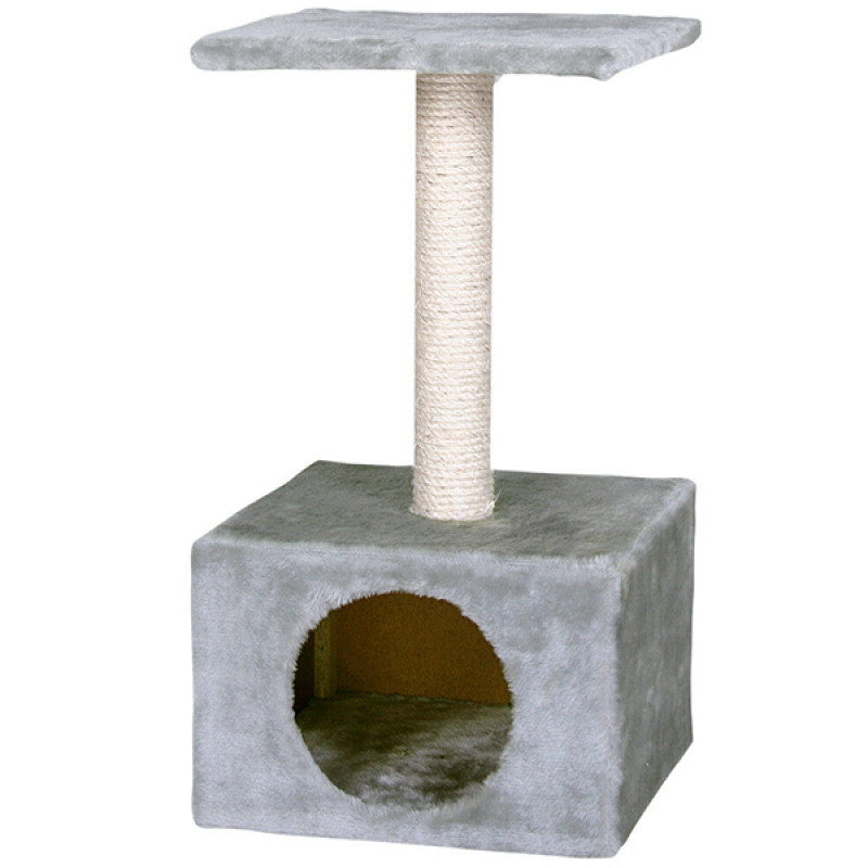 Flamingo Sassiere кігтеточка з будиночком для котів, 54.5 см х 30 см х 30 см, сірий