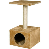 Flamingo Sassiere когтеточка с домиком для кошек, 54.5 см х 30 см х 30 см, бежевый