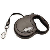 Coastal Power Walker Retractable Leash до 14.5 кг рулетка для собак, лента 4.8 м, черная