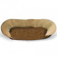 K&H Bolster лежак самозігрівальний для собак, 43 см х 35.5 см x 5 см, коричневий