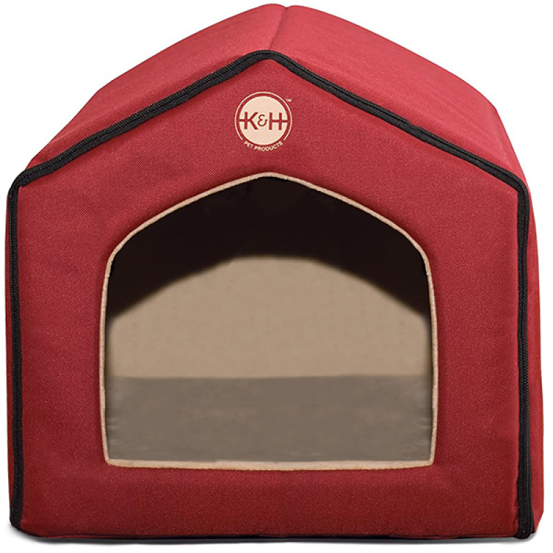 K&H Indoor Pet House домик для кошек и собак малых пород, 41 см х 38 см х 36 см, красный