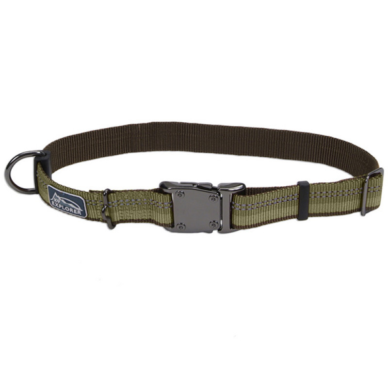 Coastal K9 Explorer Collar нашийник світловідбивний для собак, 46-66 см, зелений