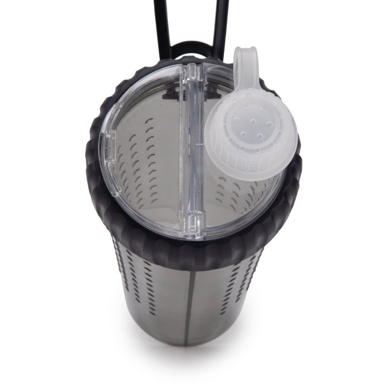 Dexas Snack Duo With Companion Cup бутылка для собак дорожная двойная для корма и воды, 720 мл, серая
