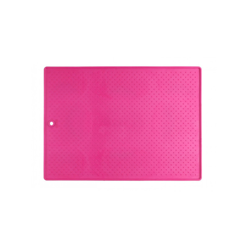 Dexas Pet Bowl Grippmat нескользящий коврик под миски для животных, 43 см х 57 см, розовый