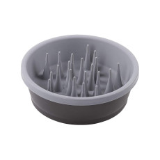 Dexas Slow Feeder Dog Bowl миска для медленного кормления для собак, 1.44 л, серая