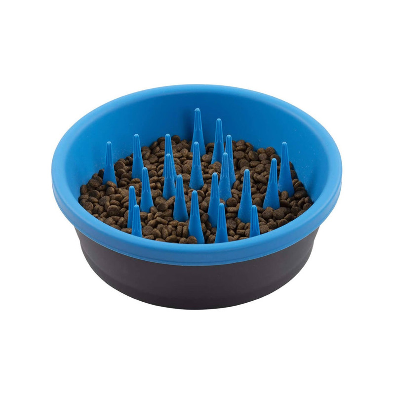 Dexas Slow Feeder Dog Bowl миска для повільного годування для собак, 1.44 л, блакитний