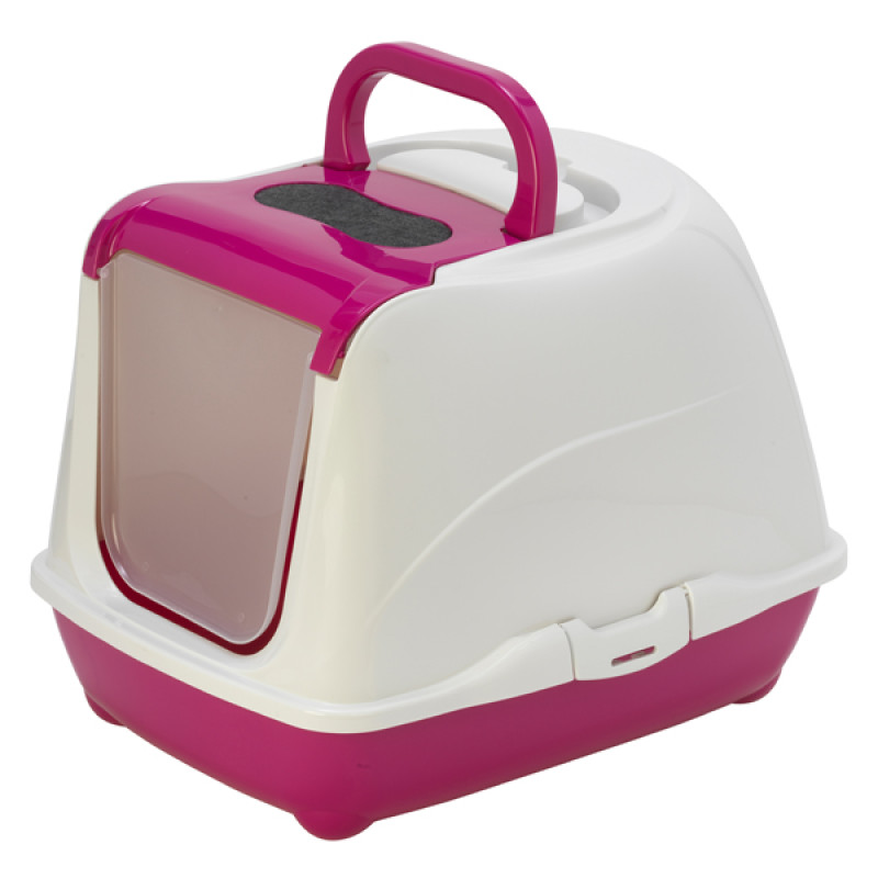 Moderna Flip Cat туалет закритий для котів, 50 см х 39 см х 37 см, рожевий