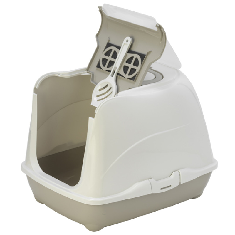 Moderna Flip Cat туалет закритий для котів, 50 см х 39 см х 37 см, сірий
