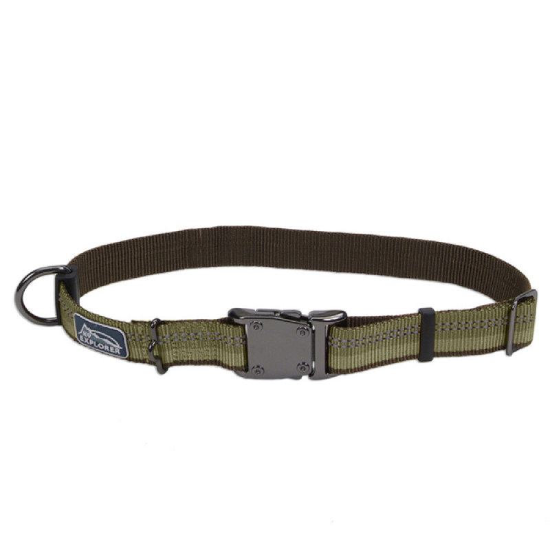 Coastal K9 Explorer Collar нашийник світловідбивний для собак, 30-46 см, зелений