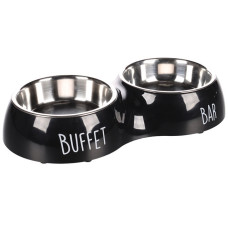 Flamingo Divar Duo Dinner миска двойная для собак и котов, 2 шт х 470 мл