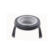 Dexas Single Elevated Feeder миска для собак на складной подставке, 960 мл, серая
