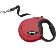 Coastal Power Walker Retractable Leash до 7.3 кг рулетка для собак, стрічка 3.6 м, червона