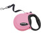 Coastal Power Walker Retractable Leash до 7.3 кг рулетка для собак, стрічка 3.6 м, рожева