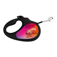 Waudog R-Leash L рулетка для собак з малюнком "Конотопські Магічні Війська", стрічка, 5 м