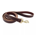 Coastal Circle-T Dog Leash поводок кожаный для собак, 1.8 м х 2 см, коричневый