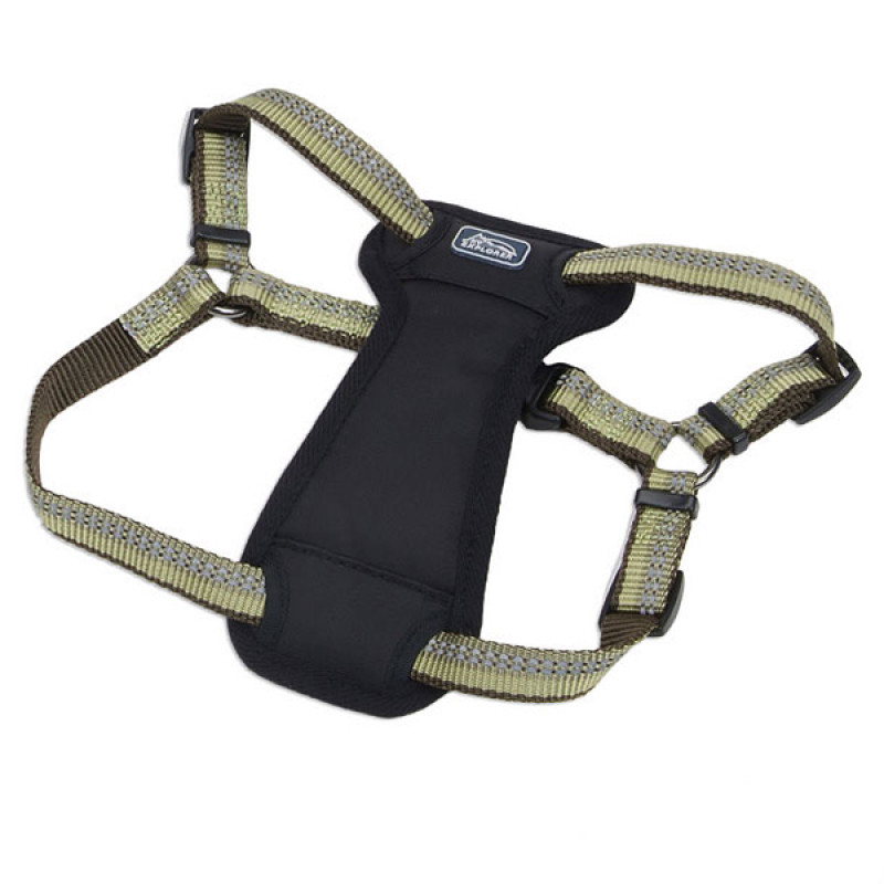 Coastal K9 Explorer Harness шлейка для собак светоотражающая, 30-45 см, хаки