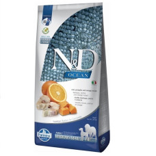 Farmina N&D Ocean Cod, Pumpkin & Orange Adult Medium & Maxi сухой корм с треской для собак средних и крупных пород, 12 кг