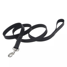 Coastal Circle-T Dog Leash поводок кожаный для собак, 1.2 м х 2.5 см, черный