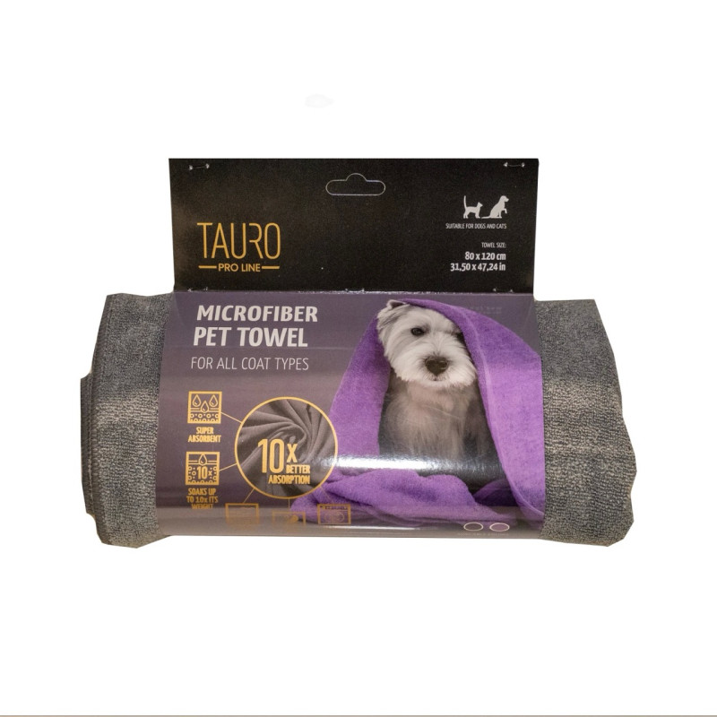 Tauro Pro Line полотенце для собак и котов, 120 х 80 см, серый