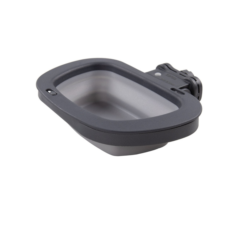 Dexas Collapsible Kennel Bowl миска для собак складная с креплением на клетку, 600 мл, серая