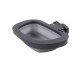 Dexas Collapsible Kennel Bowl миска для собак складная с креплением на клетку, 600 мл, серая - фото 1