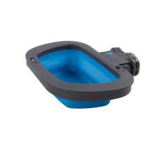 Dexas Collapsible Kennel Bowl миска для собак складана з кріпленням на клітину, 600 мл, блакитна