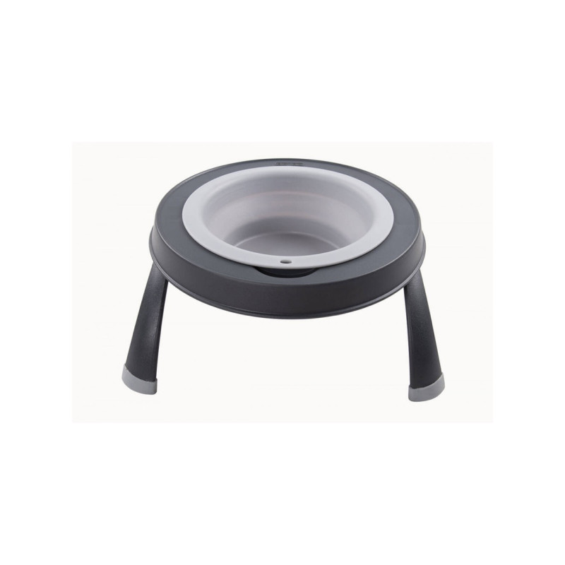 Dexas Single Elevated Feeder миска для собак на складной подставке, 360 мл, серая