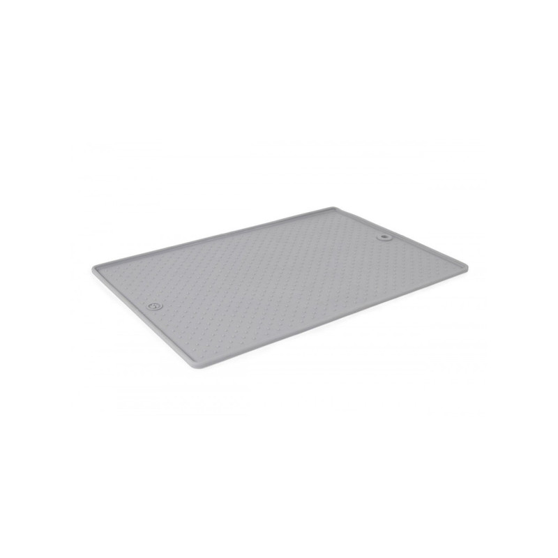 Dexas Pet Bowl Grippmat нескользящий коврик под миски для животных, 33 см х 48 см, серый