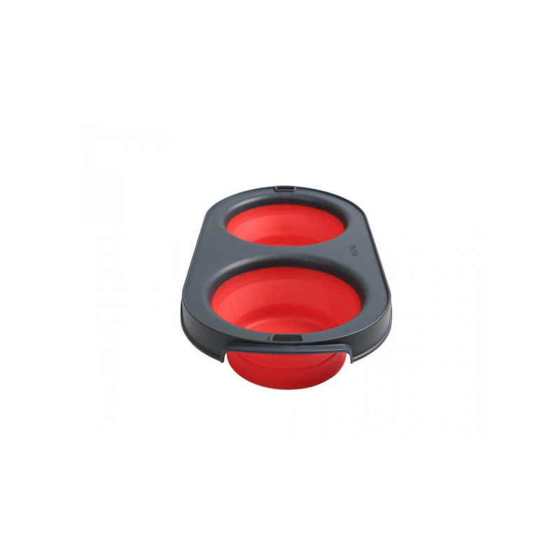 Dexas Collapsible Pet Feeder миска двойная складная, 2 шт х 1.2 л, красный