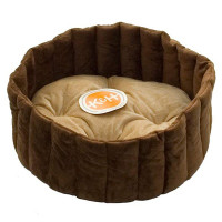 K&H Lazy Cup лежак для кошек и мелких собак, 51 см х 51 см х 18 см, коричневый