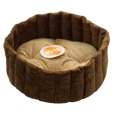 K&H Lazy Cup лежак для кошек и мелких собак, 51 см х 51 см х 18 см, коричневый