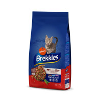 Brekkies Cat Beef сухой корм с говядиной для котов, 1.5 кг