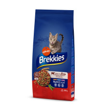 Brekkies Cat Beef сухой корм с говядиной для котов, 15 кг