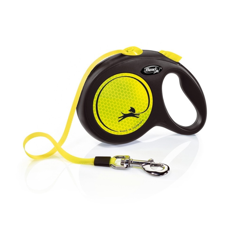 Flexi Neon M рулетка для собак, лента 5 м, неон