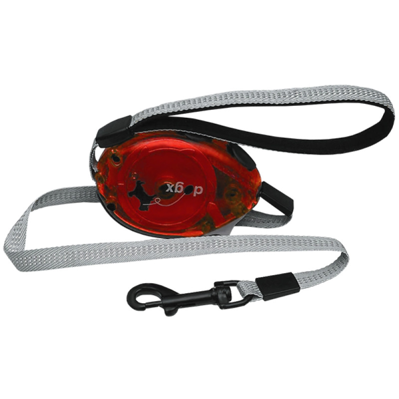 Flamingo Dogx2GO Belt Glassy L рулетка для собак до 35 кг, стрічка 2 м, червона