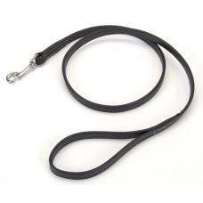 Coastal Circle-T Dog Leash поводок кожаный для собак, 1.2 м х 2 см, черный