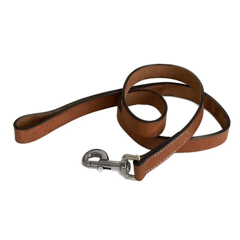 Coastal Circle-T Dog Leash поводок кожаный для собак, 1.2 м х 2 см, коричневый