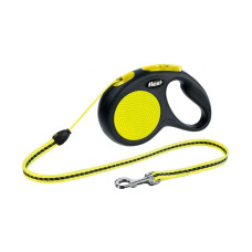 Flexi Neon S рулетка для собак, трос 5 м, черный