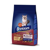 Brekkies Cat Delicious Meat сухий корм із м'ясом для котів, 3 кг