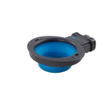 Dexas Collapsible Kennel Bowl миска для собак складана з кріпленням на клітину, 240 мл, блакитна
