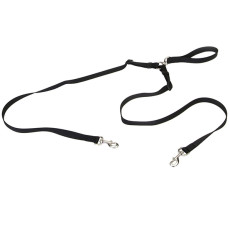 Coastal 2 Dog Adjustable Coupler поводок-спарка для собак, 1.2 м х 1.6 см, черный
