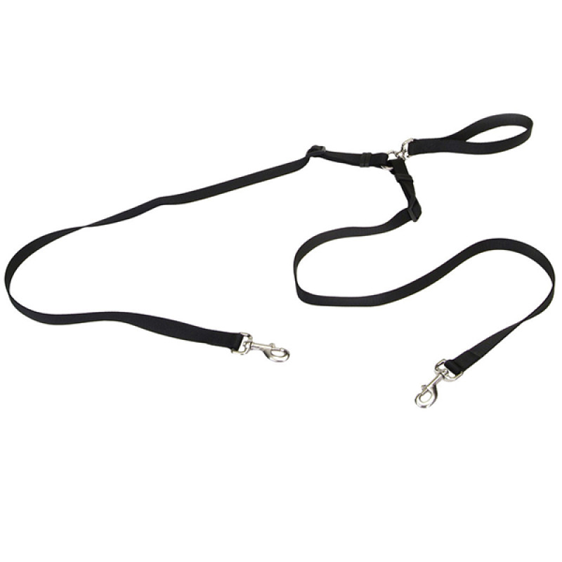 Coastal 2 Dog Adjustable Coupler повідець-спарка для собак, 1.2 м х 1.6 см, чорний