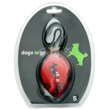 Flamingo Dogx2GO Belt Glassy S рулетка для собак до 12 кг, стрічка 2 м, червона